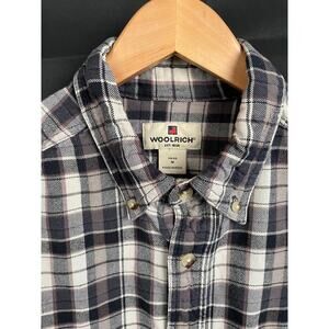 Woolrich Men’s Plaid Flannel Shirt Button Front Cotton Size M